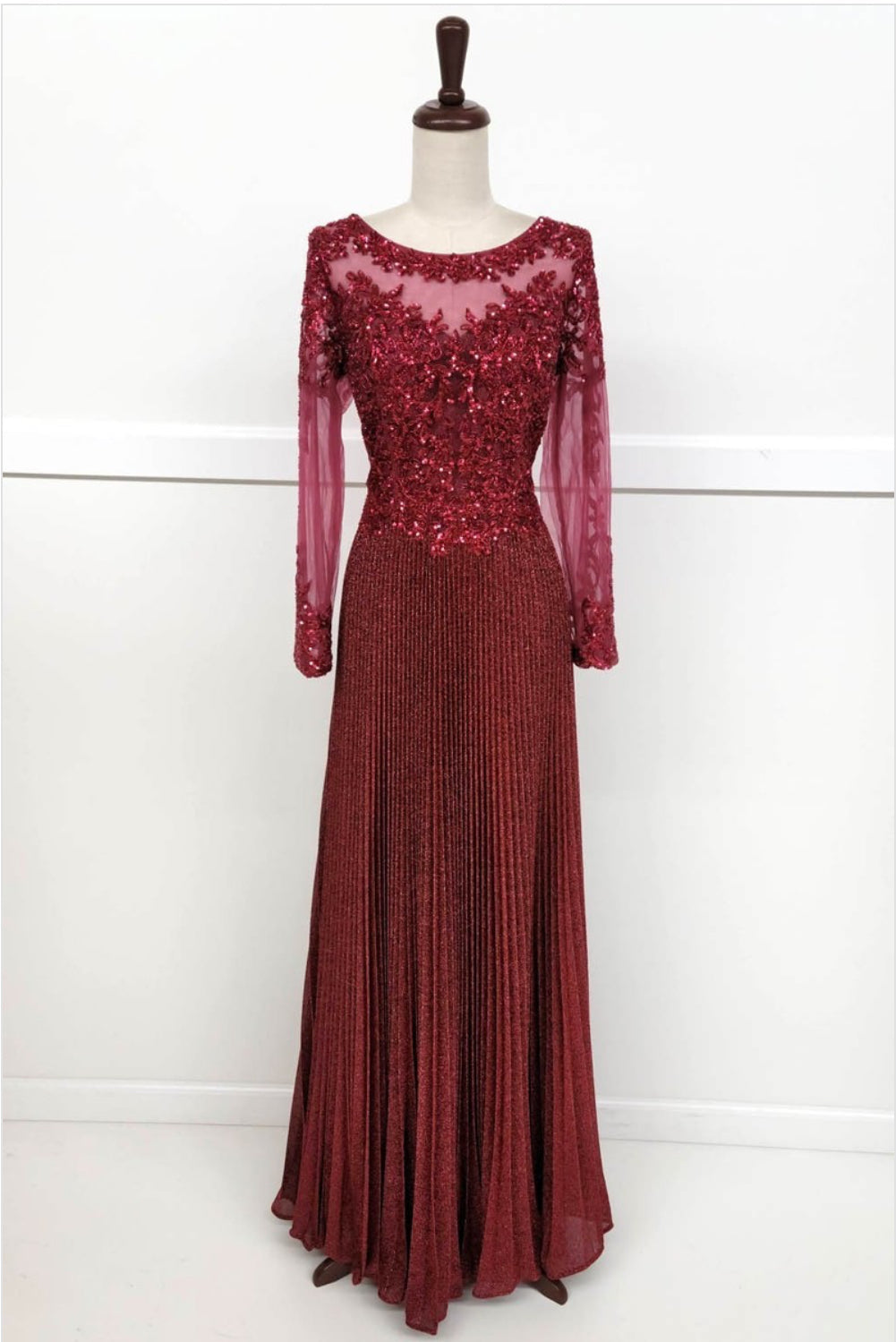 Chicas YG5031 Butterfly Floor-Length Long Chic Style Fabric Dress