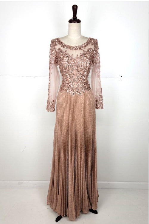 Chicas YG5031 Butterfly Floor-Length Long Chic Style Fabric Dress