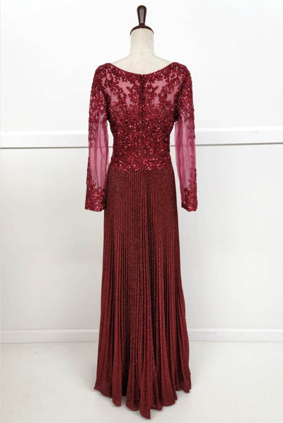 Chicas YG5031 Butterfly Floor-Length Long Chic Style Fabric Dress