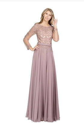 Chicas XR6003 Butterfly Floor-Length Long Chic Style Chiffon Dress