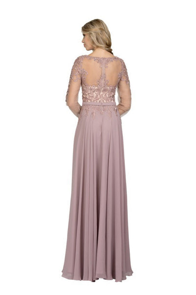 Chicas XR6003 Butterfly Floor-Length Long Chic Style Chiffon Dress