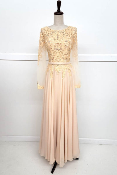 Chicas XR6003 Butterfly Floor-Length Long Chic Style Chiffon Dress