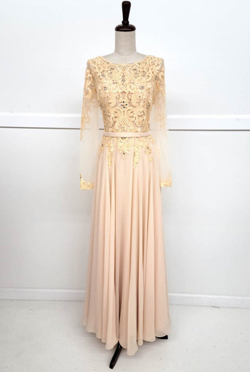 Chicas XR6003 Butterfly Floor-Length Long Chic Style Chiffon Dress