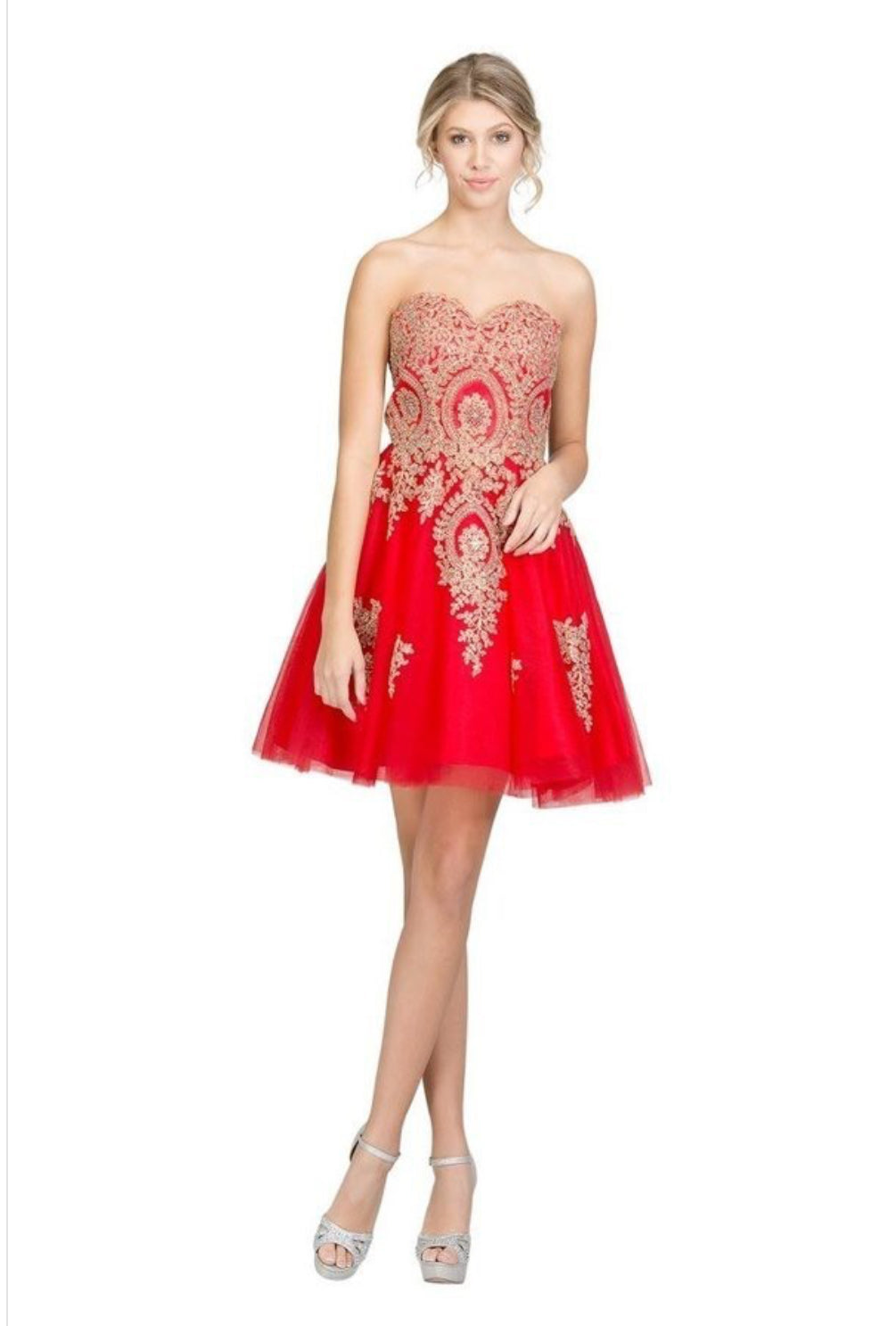 Chicas C3350 Butterfly Floor-Length Long Chic Style Fabric Dress