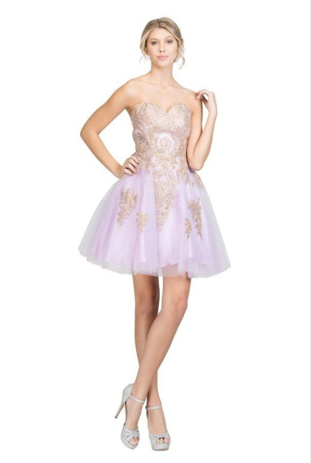 Chicas C3350 Butterfly Floor-Length Long Chic Style Fabric Dress