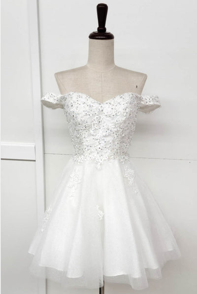 Chicas C314 Long Elegant Formal White Chic Style Fabric Dress