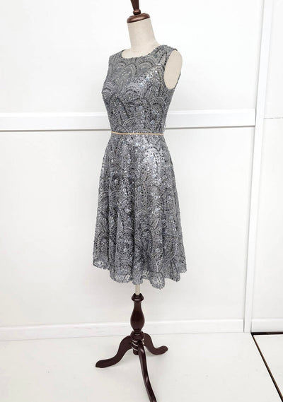 Chicas J028 Cocktail Royal A-Line Sleeveless Short Sequin Fabric Dress