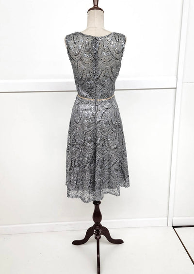 Chicas J028 Cocktail Royal A-Line Sleeveless Short Sequin Fabric Dress