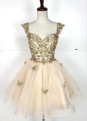 Chicas C330 Prom Red A-Line Sweetheart Butterfly Short Tulle Dress