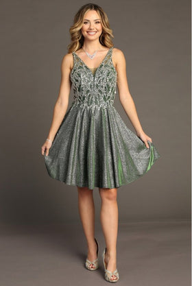 Chicas J009 Butterfly Floor-Length Long Chic Style Fabric Dress
