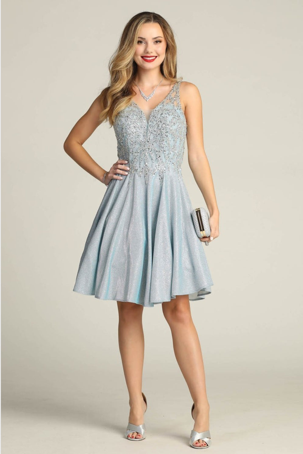 Chicas J009 Butterfly Floor-Length Long Chic Style Fabric Dress