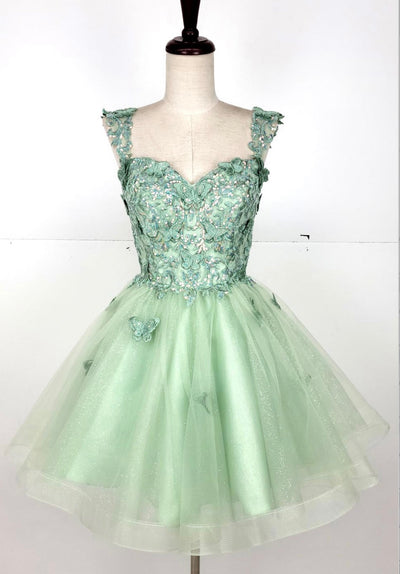 Chicas C330 Prom Red A-Line Sweetheart Butterfly Short Tulle Dress