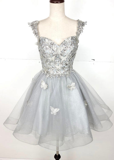 Chicas C330 Prom Red A-Line Sweetheart Butterfly Short Tulle Dress