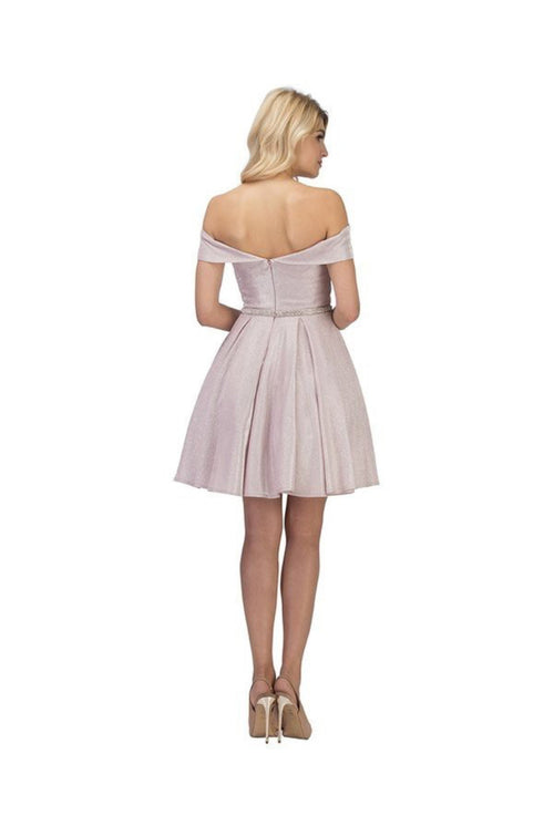 Chicas DM4014 Floor-Length Off-Shoulder Long Chic Style Fabric Dress