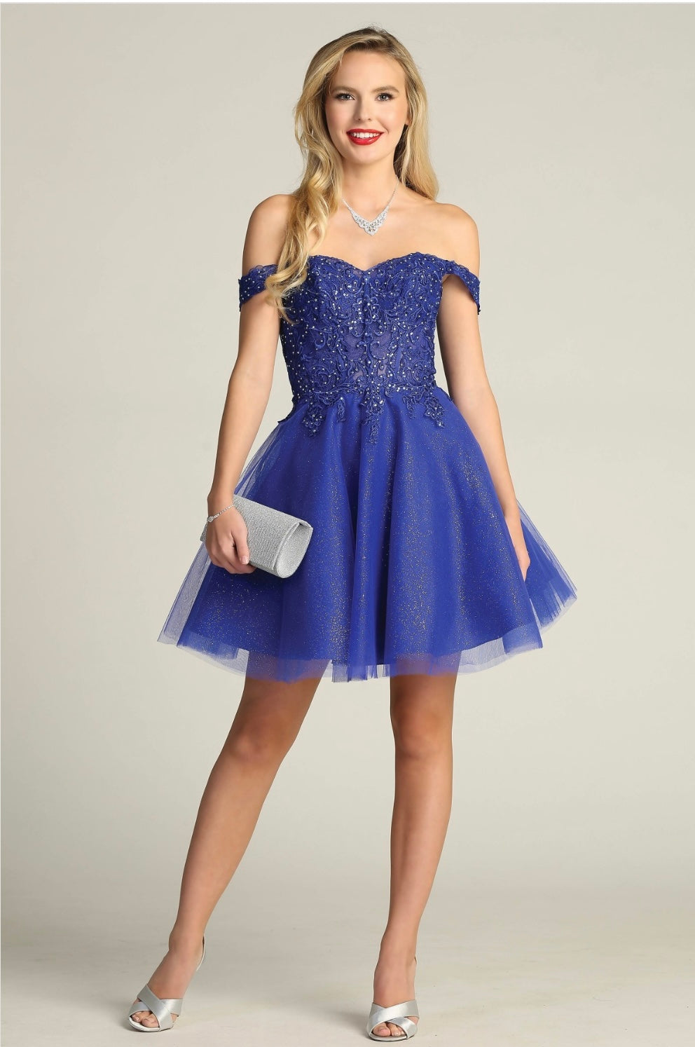 Chicas C318 Butterfly Floor-Length Long Chic Style Fabric Dress