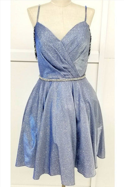 Chicas J007 Floor-Length Long Short Strappy Chic Style Fabric Dress