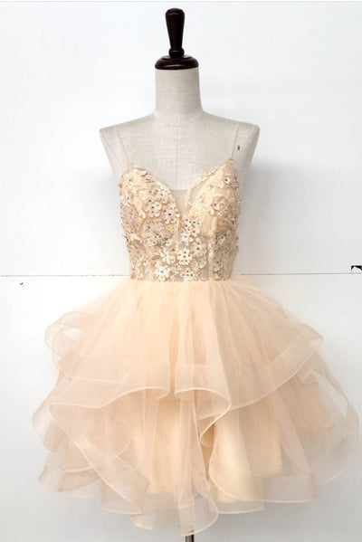 Chicas C320 Floor-Length Long Short Strappy Chic Style Fabric Dress