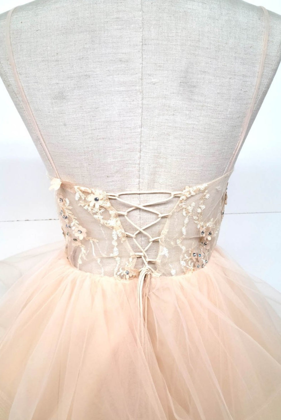 Chicas C320 Floor-Length Long Short Strappy Chic Style Fabric Dress