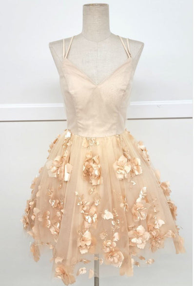 Chicas C319 Floor-Length Long Short Strappy Chic Style Fabric Dress
