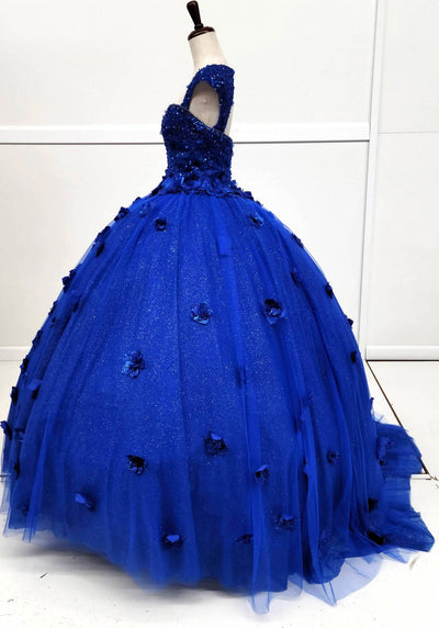 Chicas HF3068 Printed Royal BallDress Sweetheart Floral Style Tulle Dress