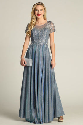 Chicas J002 Floor-Length Long Maxi Formal Style Fabric Dress