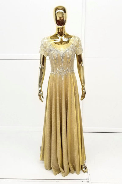 Chicas J002 Floor-Length Long Maxi Formal Style Fabric Dress