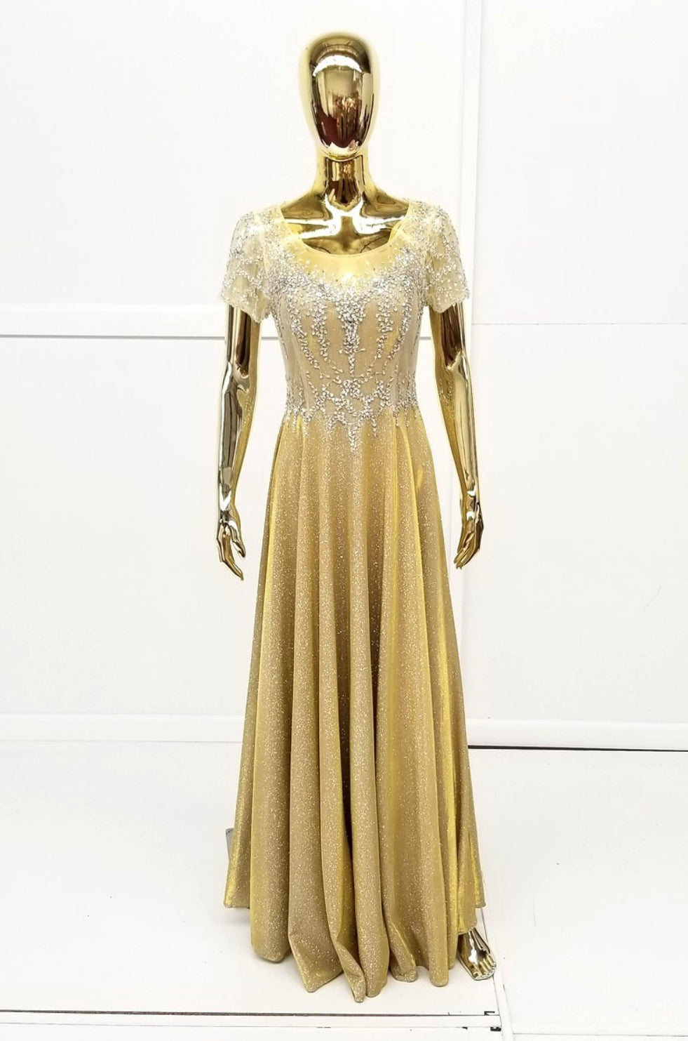 Chicas J002 Floor-Length Long Maxi Formal Style Fabric Dress