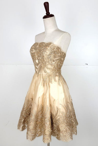 Chicas C1534 Butterfly Floor-Length Long Chic Style Fabric Dress