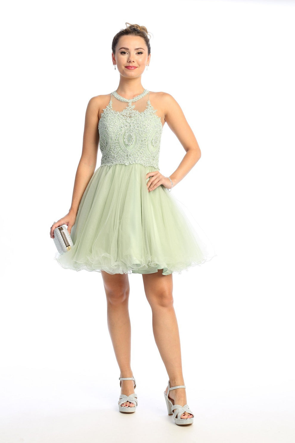 Chicas DM4002 Modern Formal Royal Chic Style Fabric Dress