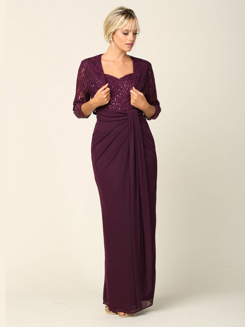 Long 2-Piece Bolero Dress for Mother of the Bride by Eva USA