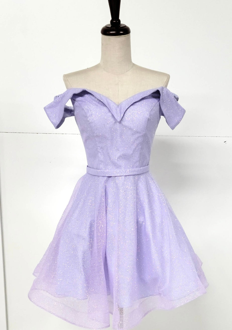 Chicas C323 Elegant Glitter Party Blue A-Line Sweetheart Fabric Dress