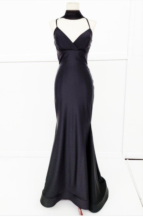 Chicas YG5024 Solid-Color Mermaid Chic Style Fabric Dress