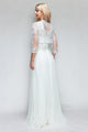 Engagement Dress V-Neck 3/4 Sleeve Wedding Gown By Lenovia 8341