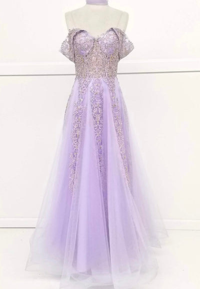 Chicas CA1103 Evening White A-Line Sweetheart Floor-Length Tulle Dress
