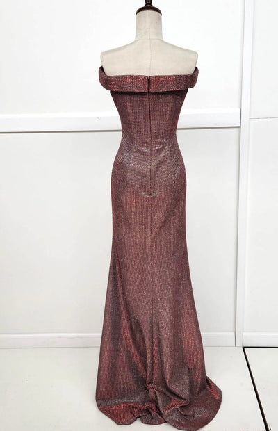 Chicas C7526 Evening Gold Sweetheart Floor-Length Fabric Dress