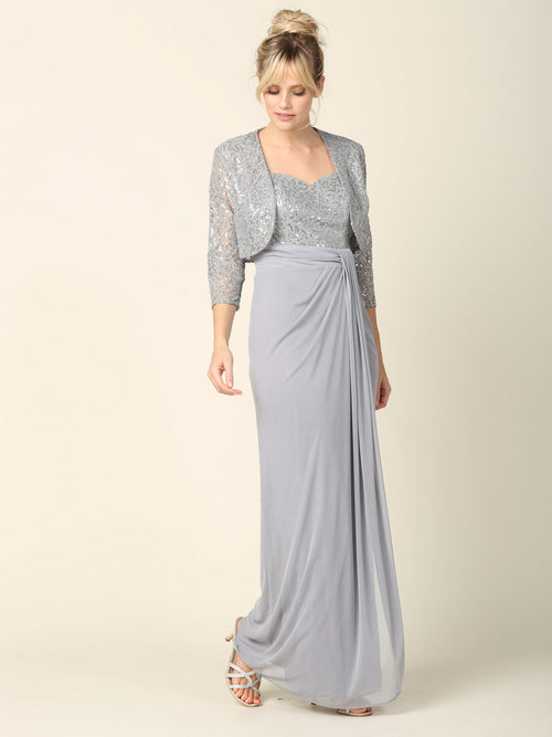 Long 2-Piece Bolero Dress for Mother of the Bride by Eva USA