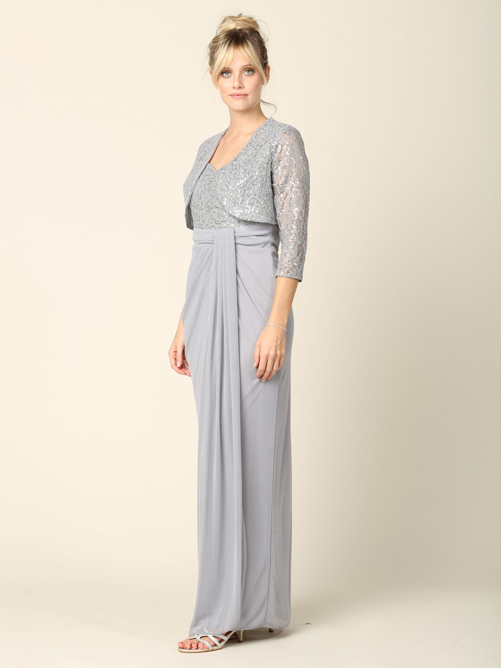 Long 2-Piece Bolero Dress for Mother of the Bride by Eva USA