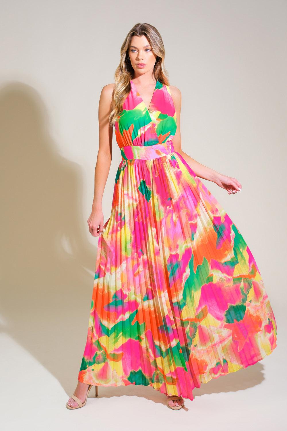Flying Tomato FUCHSIA GREEN JUMPSUIT