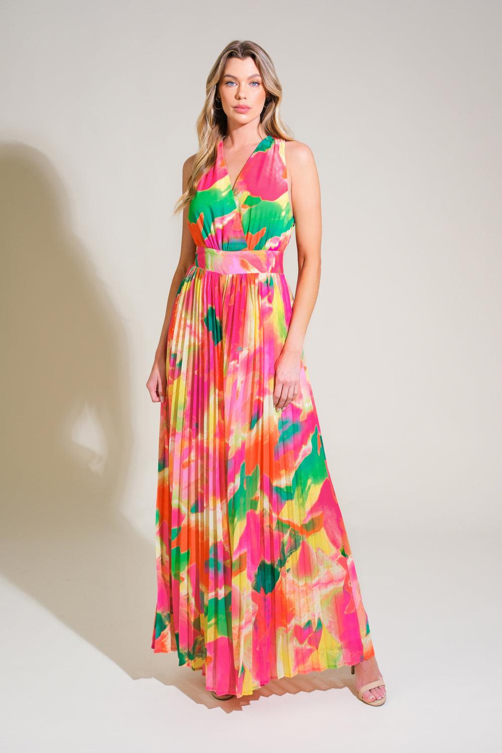 Flying Tomato FUCHSIA GREEN JUMPSUIT