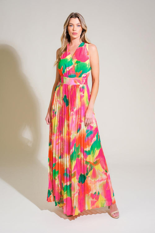 Flying Tomato FUCHSIA GREEN JUMPSUIT