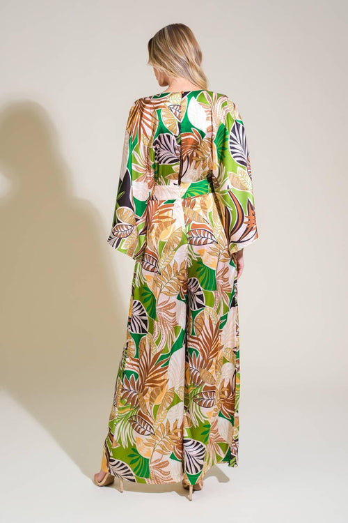 Flying Tomato GREEN BROWN JUMPSUIT
