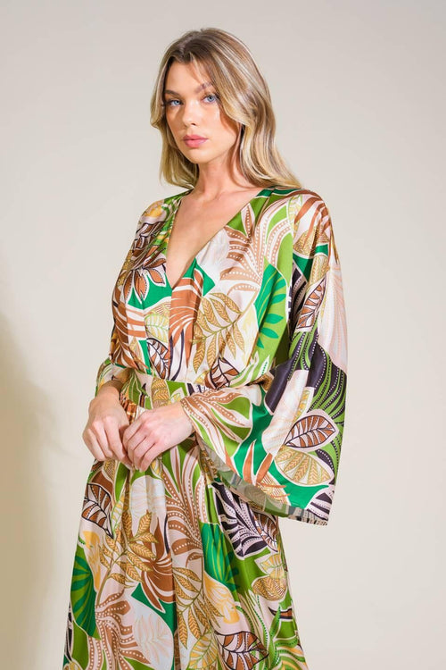 Flying Tomato GREEN BROWN JUMPSUIT
