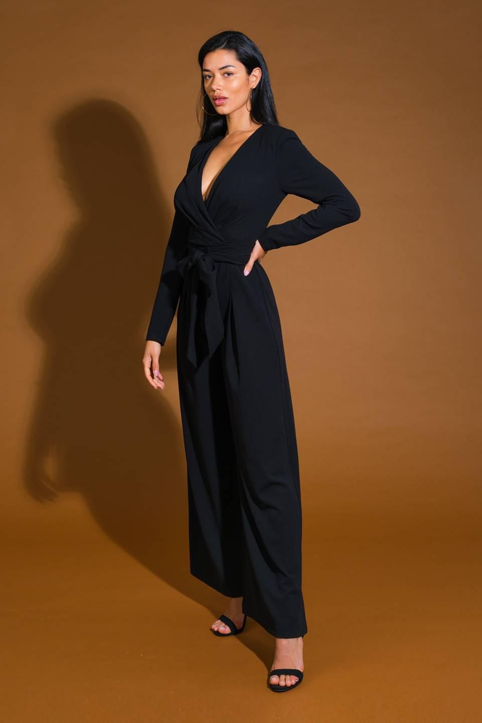 Flying Tomato BLACK JUMPSUIT