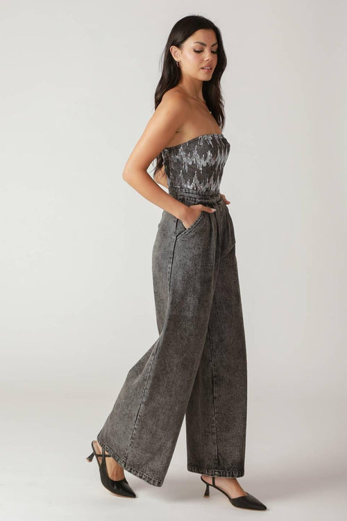 Flying Tomato WASHED BLACK JUMPSUIT