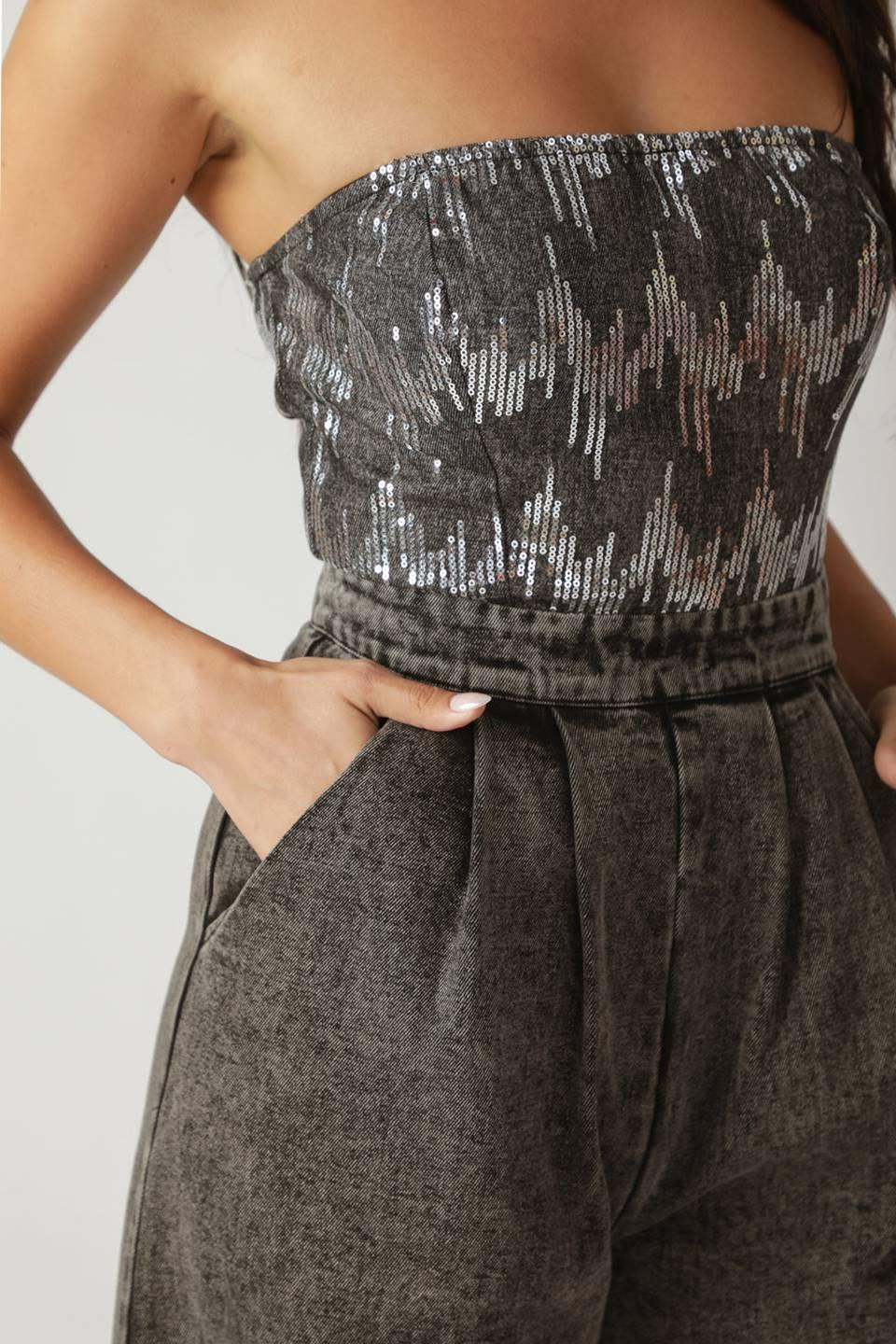 Flying Tomato WASHED BLACK JUMPSUIT
