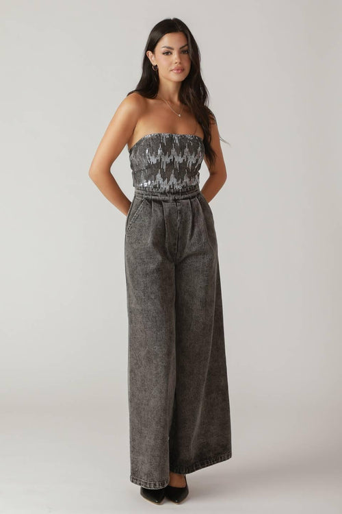 Flying Tomato WASHED BLACK JUMPSUIT