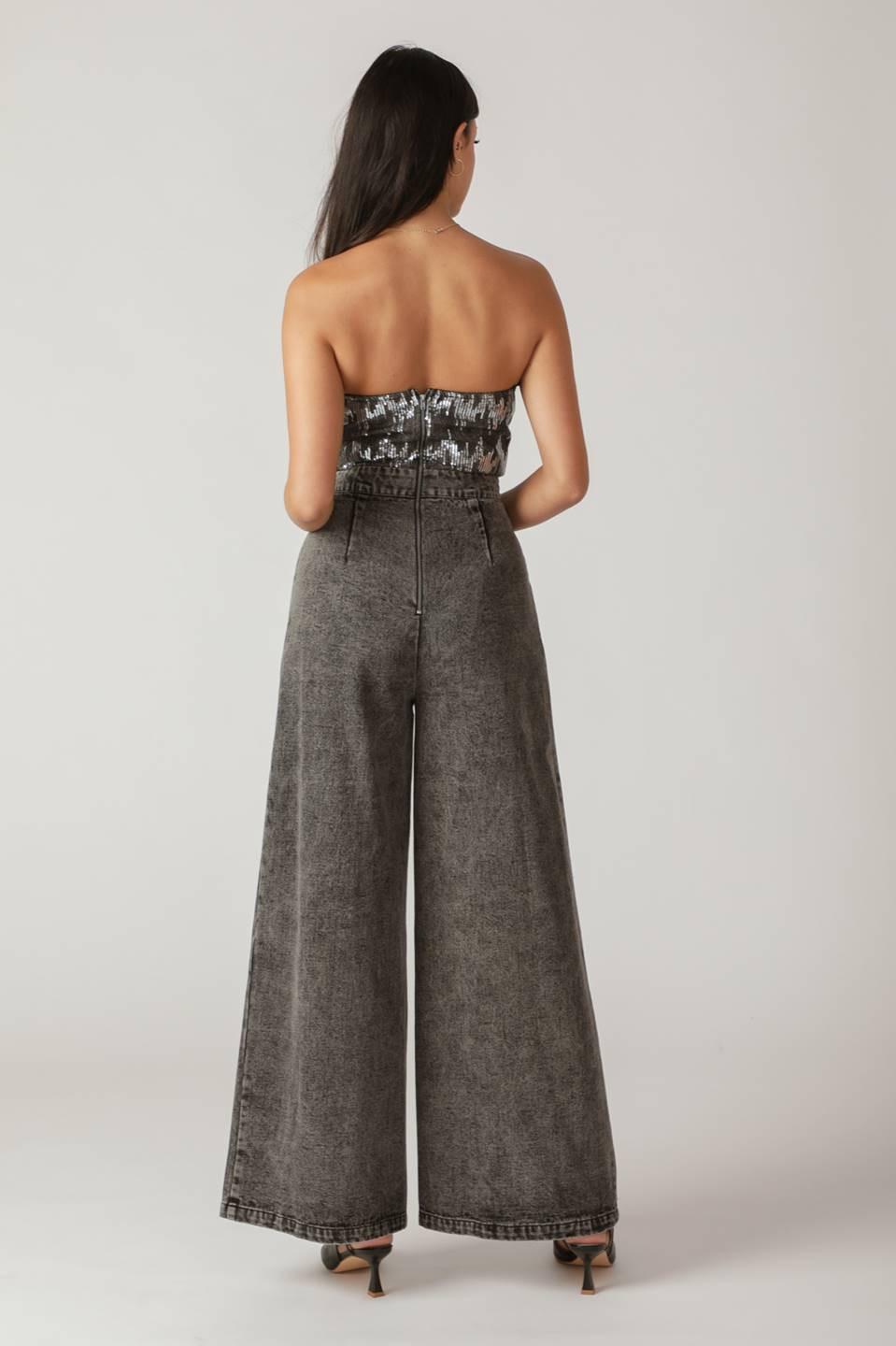 Flying Tomato WASHED BLACK JUMPSUIT
