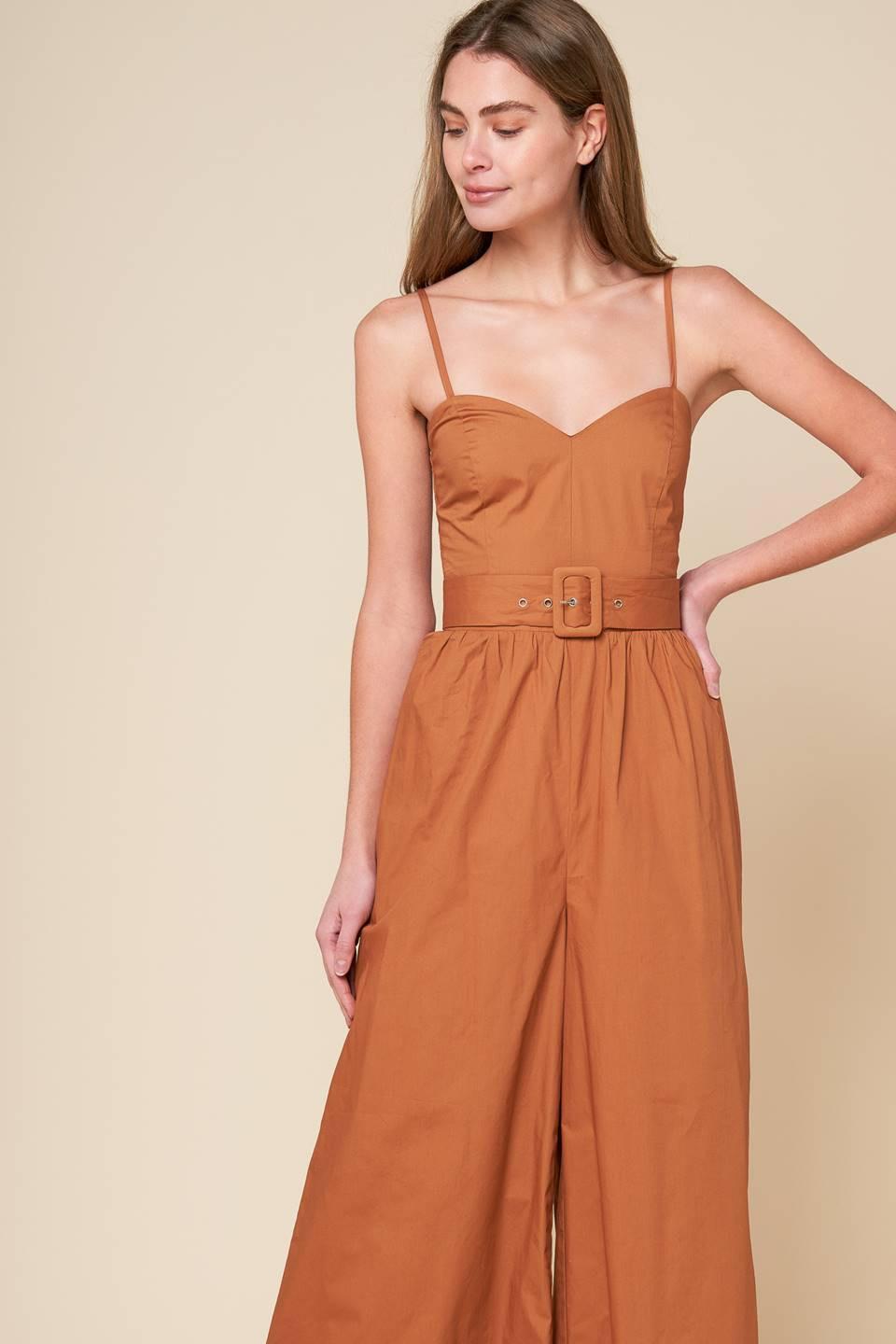 Flying Tomato BROWN JUMPSUIT