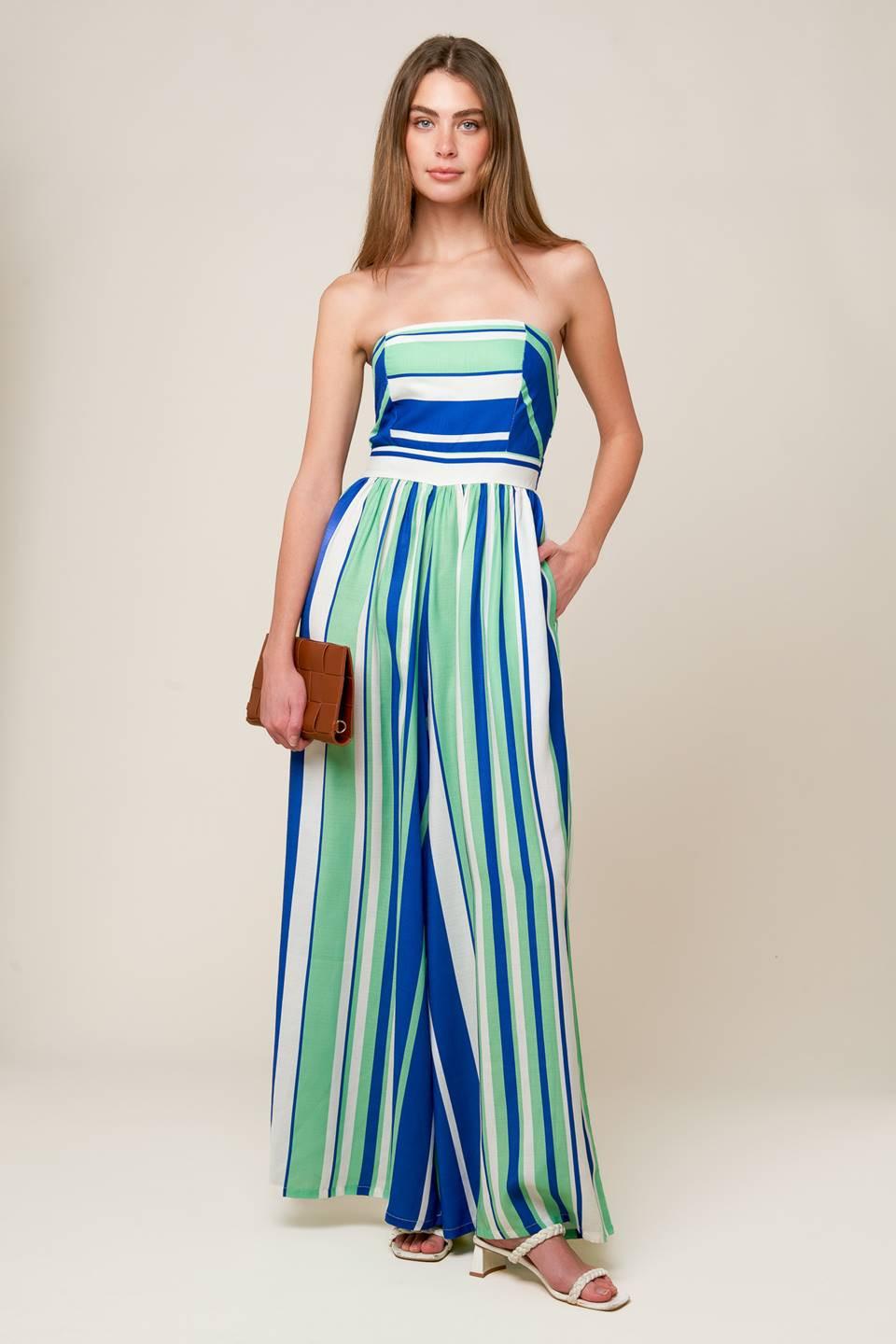 Flying Tomato NAVY/GREEN JUMPSUIT