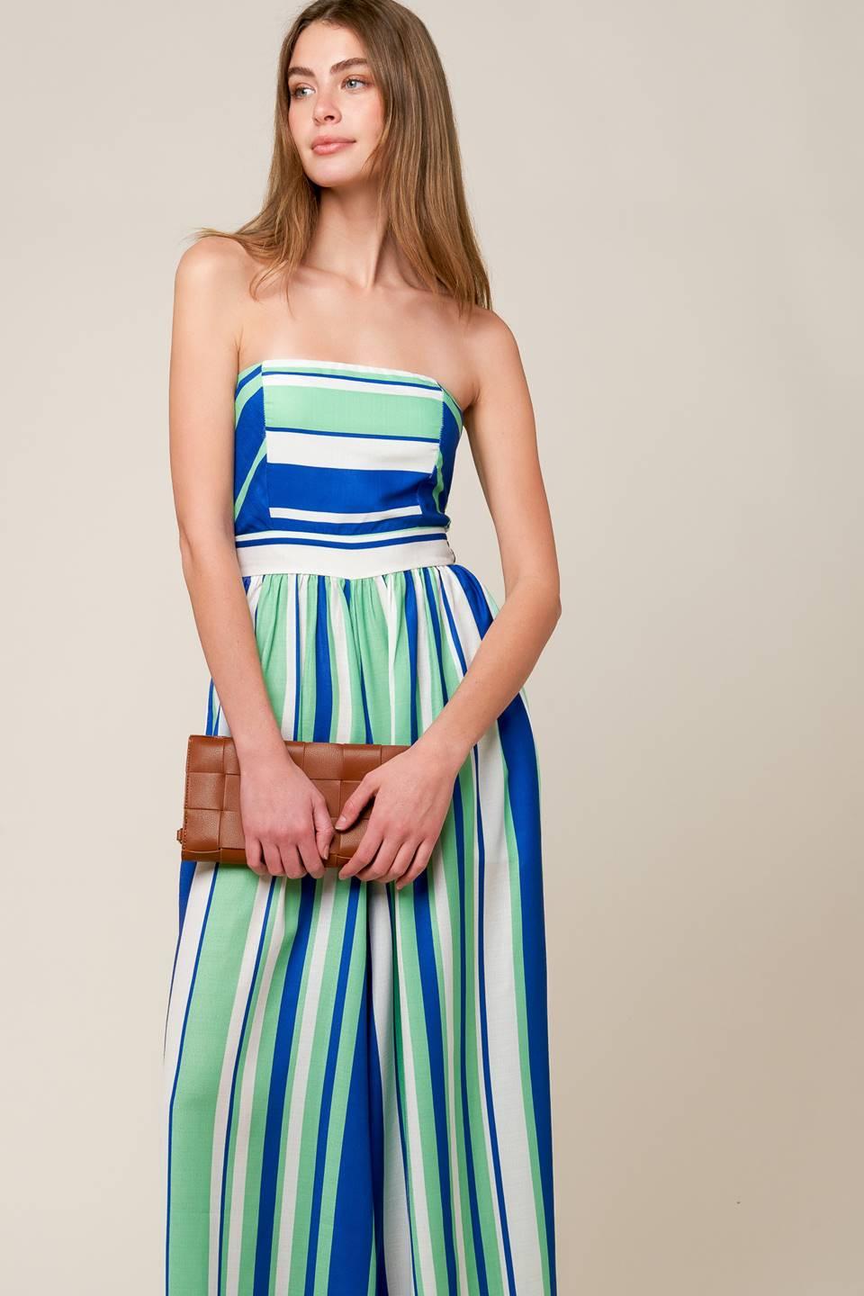 Flying Tomato NAVY/GREEN JUMPSUIT